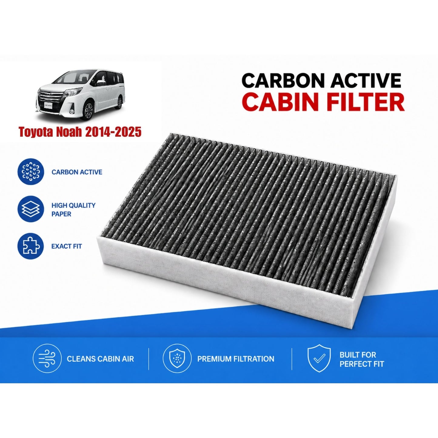 Toyota Noah 2014-2025 Cabin Filter Carbon Active  in Pakistan