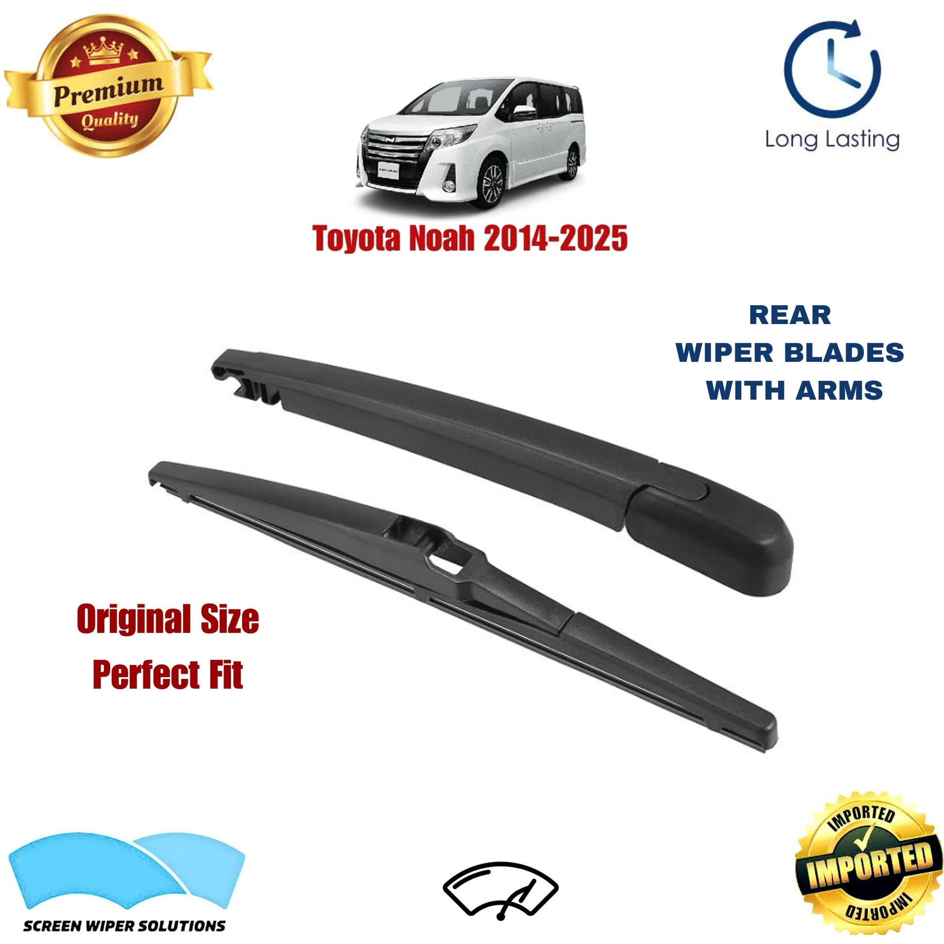Toyota Noah 2014-2025 Rear Wiper Blade with Arm in Pakistan