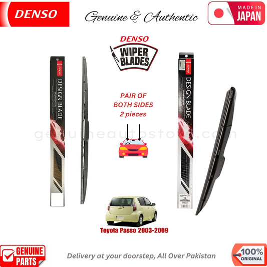 Toyota Passo 2003-2009 DENSO JAPAN WIPER BLADE SET in Pakistan. 100% Genuine, Original, Best Price, Cash on Delivery Available