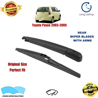 Toyota Passo 2003-2009 Rear Wiper Blade with Arm in Pakistan