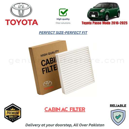 Toyota Passo Moda 2016-2025 CABIN AC FILTER in Pakistan. 100% Genuine, Reliable, Best Price, Cash on Delivery Available 