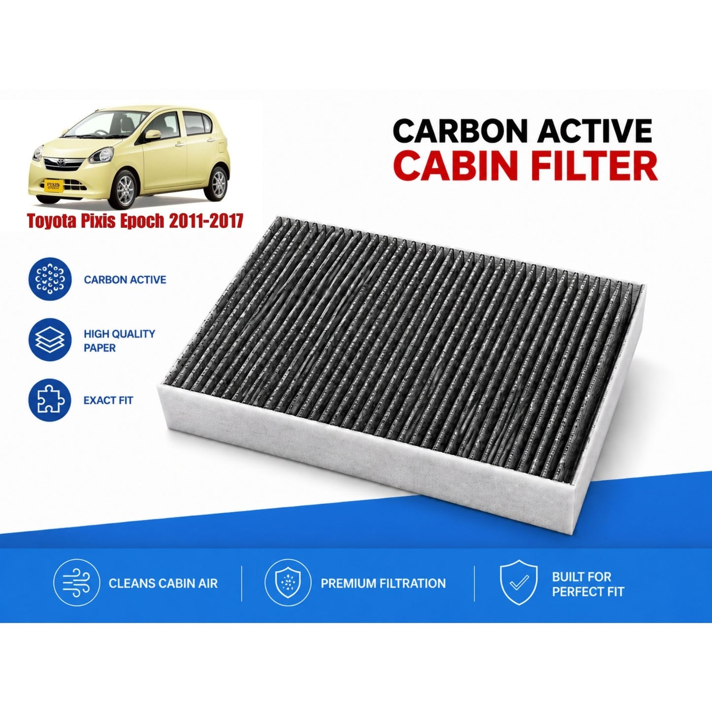 Toyota Pixis Epoch 2011-2017 Cabin Filter Carbon Active  in Pakistan