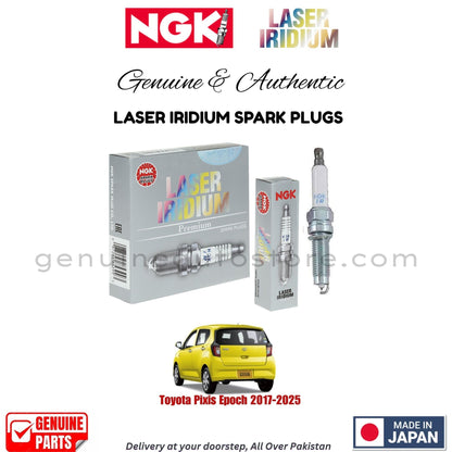 Toyota Pixis Epoch 2017-2025 NGK LASER IRIDIUM SPARK PLUGS in Pakistan. 100% Genuine, Reliable, Best Price, Cash on Delivery Available