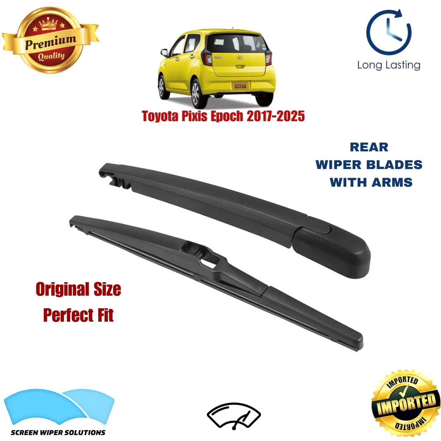 Toyota Pixis Epoch 2017-2025 Rear Wiper Blade with Arm in Pakistan