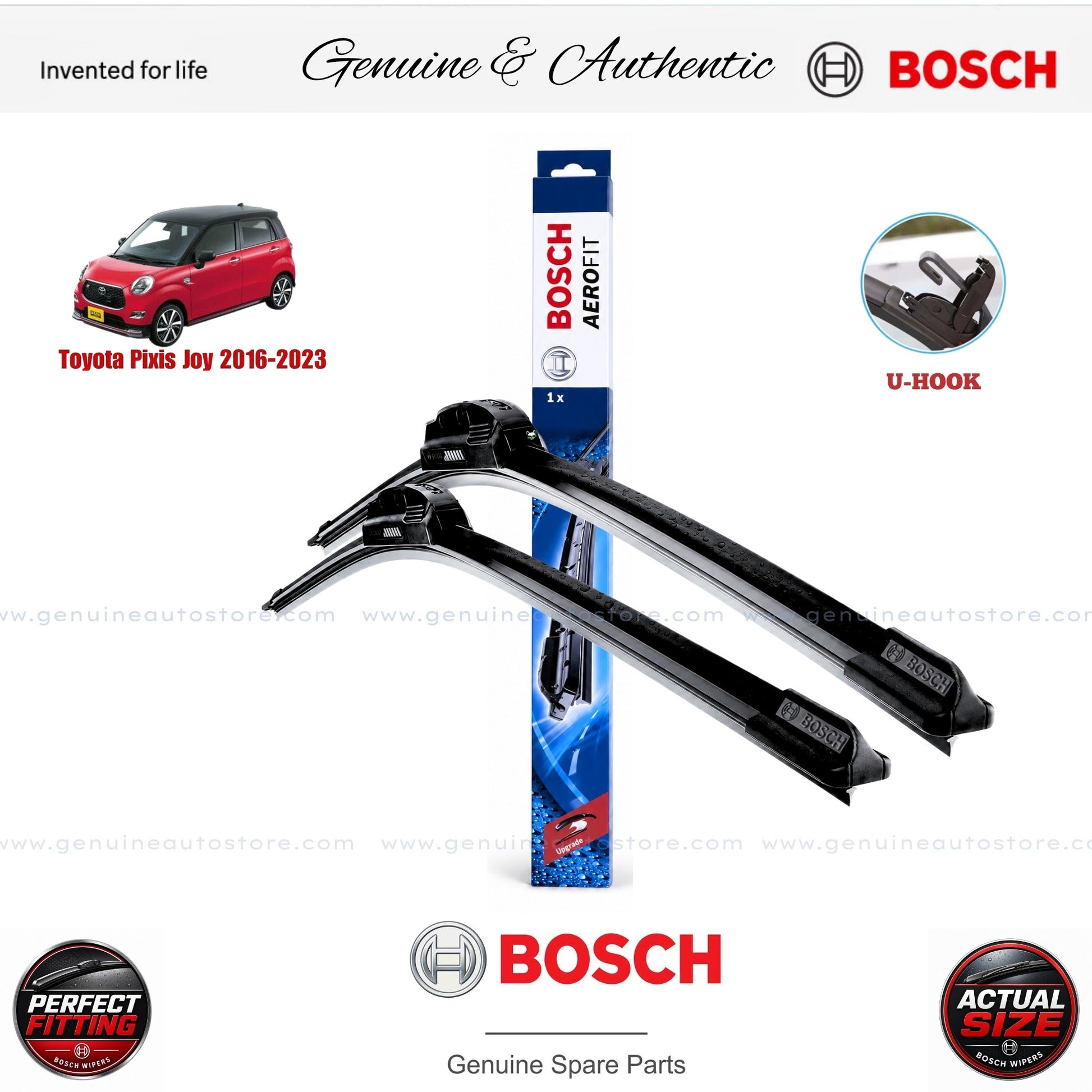 Toyota Pixis Joy 2016-2023 Bosch Genuine Front Wiper Blade Set Pakistan