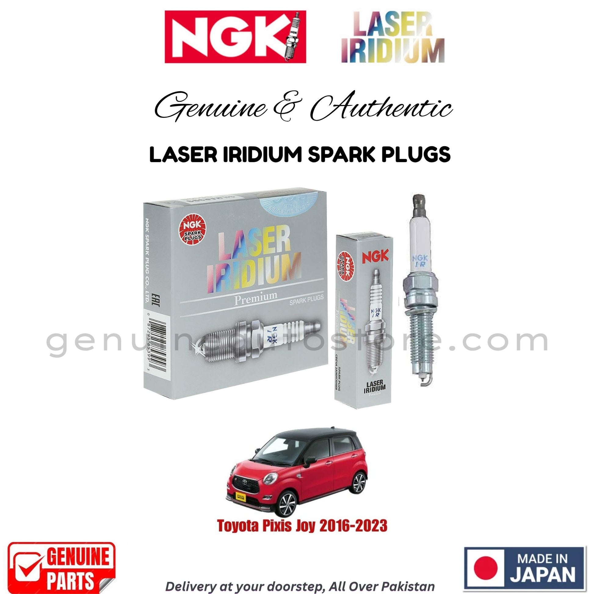 Toyota Pixis Joy 2016-2023 NGK LASER IRIDIUM SPARK PLUGS in Pakistan. 100% Genuine, Reliable, Best Price, Cash on Delivery Available