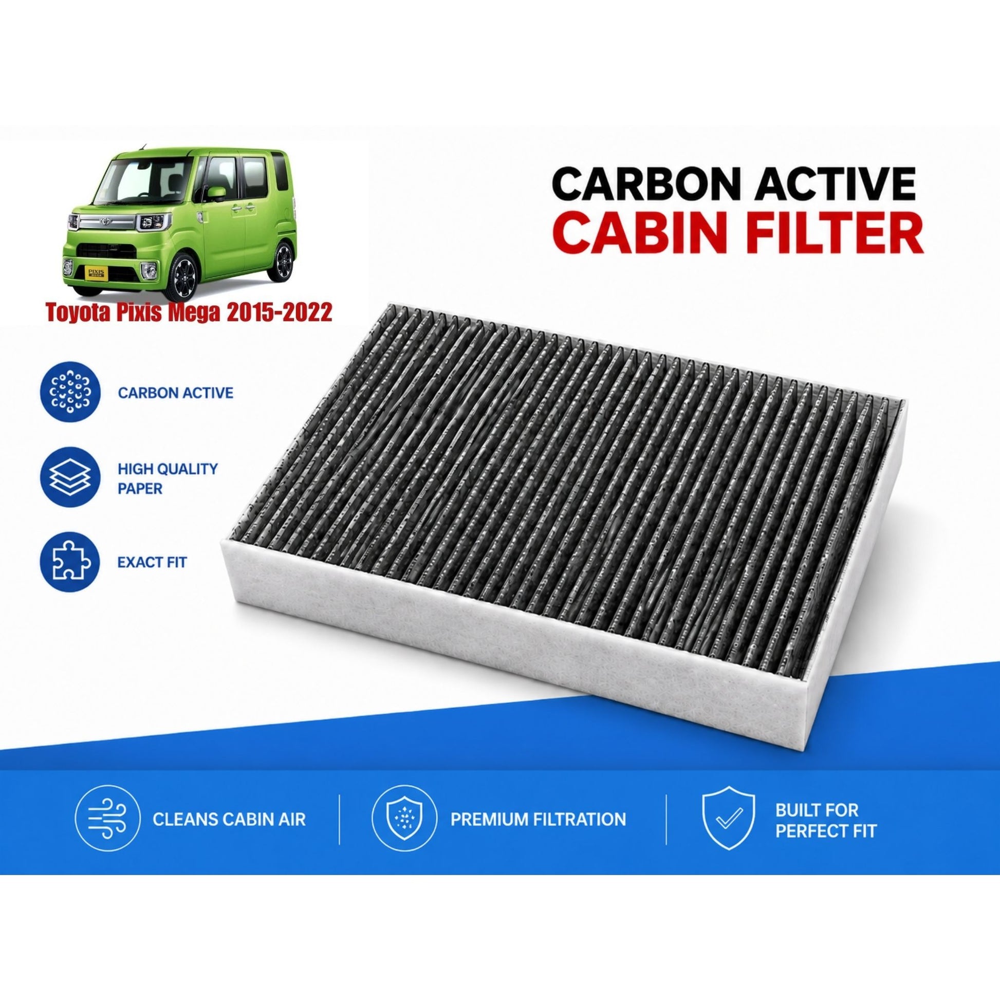 Toyota Pixis Mega 2015-2022 Cabin Filter Carbon Active  in Pakistan
