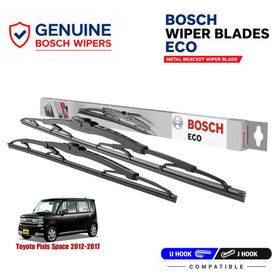 Bosch Genuine metal front wiper set for Toyota Pixis Space 2012-2017, pair of two