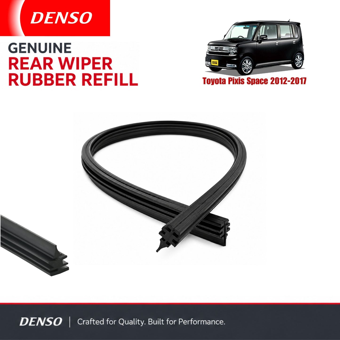 Denso Genuine rear wiper rubber for Toyota Pixis Space 2012-2017