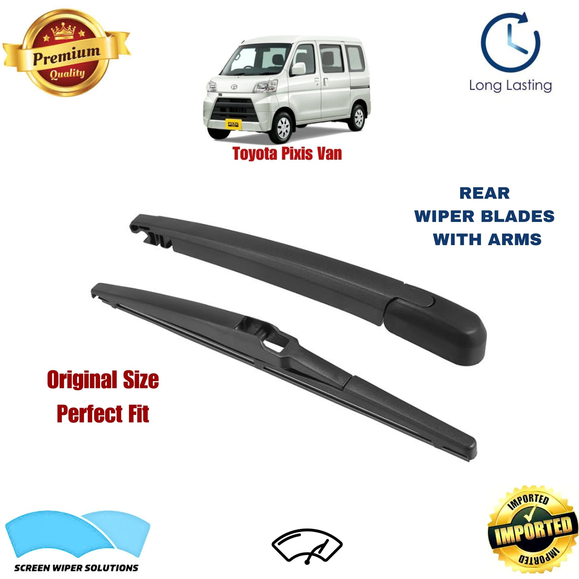 Toyota Pixis Van Rear Wiper Blade with Arm in Pakistan