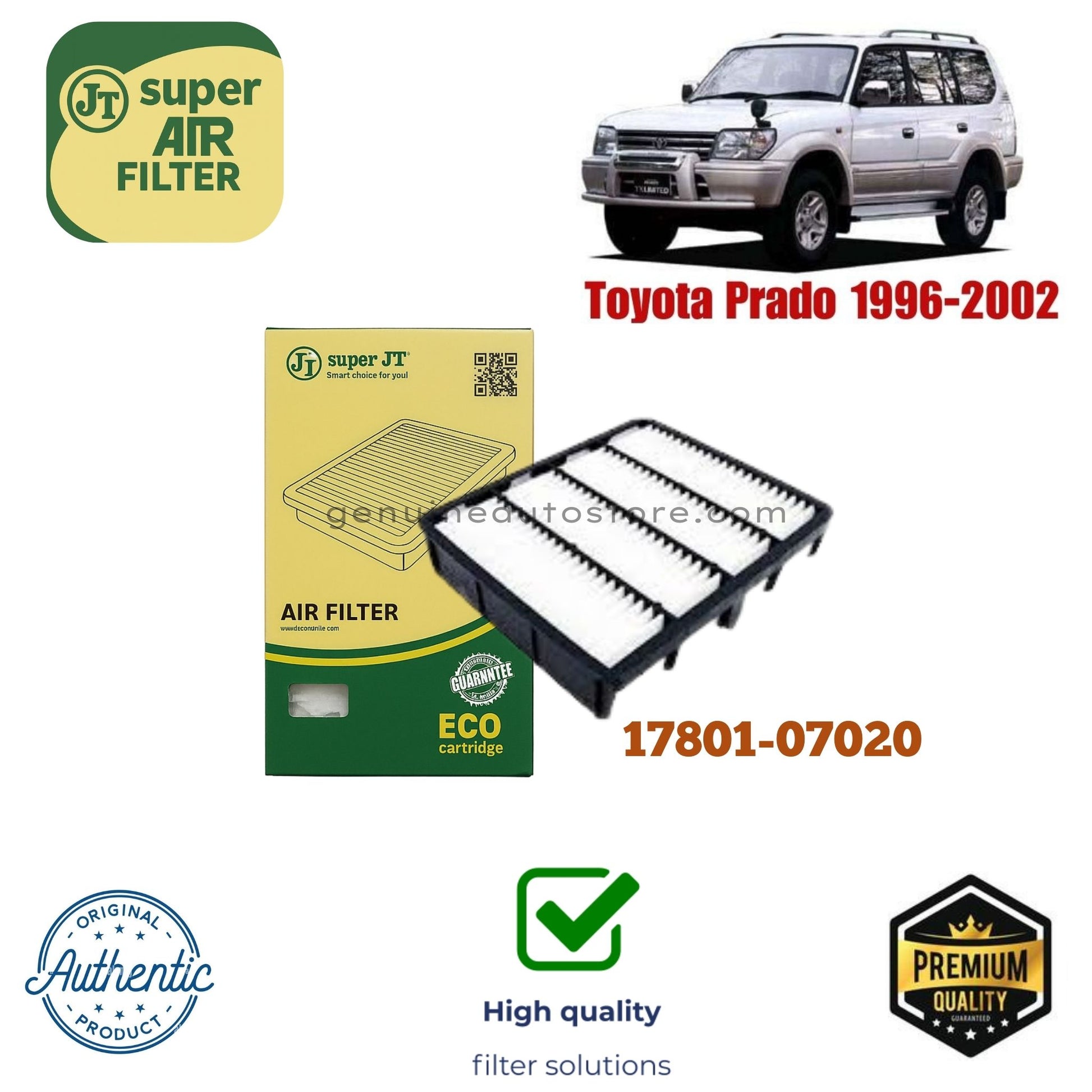 Toyota Prado 1996-2002 Air Filter Super JT 17801-07020 in Pakistan