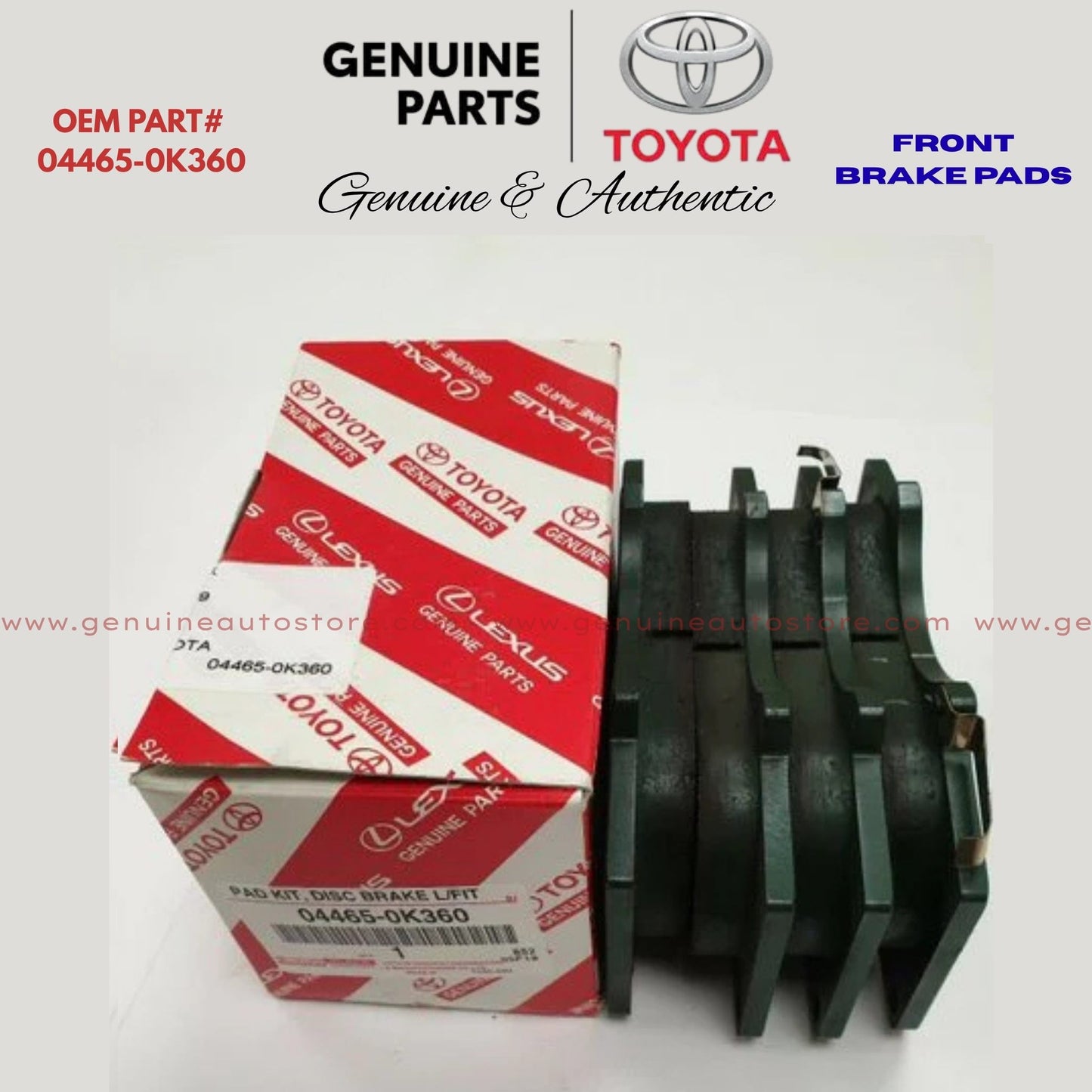 Toyota Prado 2013-2017 Genuine Front Brake Pads 04465-0K360 Pakistan