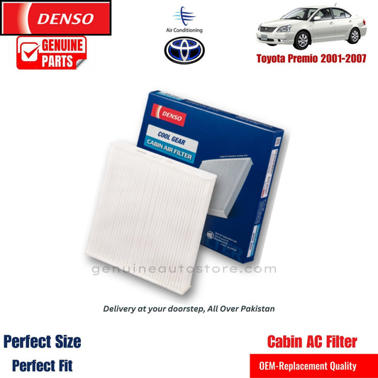 Toyota Premio 2001-2007 Denso Genuine Cabin Ac Filter in Pakistan. 100% Genuine, Reliable, Best Price, Cash on Delivery Available   