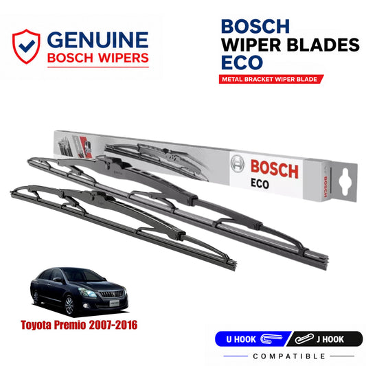 Bosch Genuine metal front wiper set for Toyota Premio 2007-2016, pair of two
