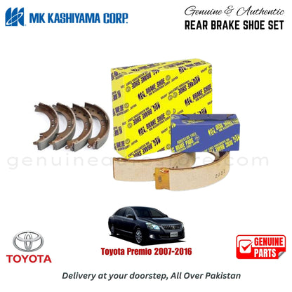 Toyota Premio 2007-2016 MK JAPAN REAR BRAKE SHOE SET in Pakistan. 100% Genuine, Reliable, Best Price, Cash on Delivery Available 