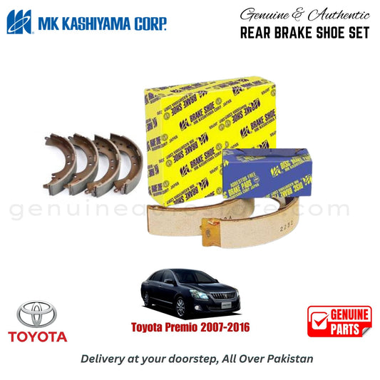 Toyota Premio 2007-2016 MK JAPAN REAR BRAKE SHOE SET in Pakistan. 100% Genuine, Reliable, Best Price, Cash on Delivery Available 