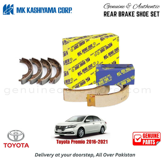 Toyota Premio 2016-2021 MK JAPAN REAR BRAKE SHOE SET in Pakistan. 100% Genuine, Reliable, Best Price, Cash on Delivery Available