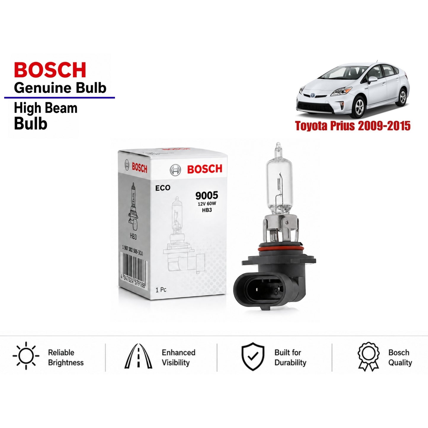 Toyota Prius 2009-2015 High Beam Headlight Bulb Bosch in Pakistan