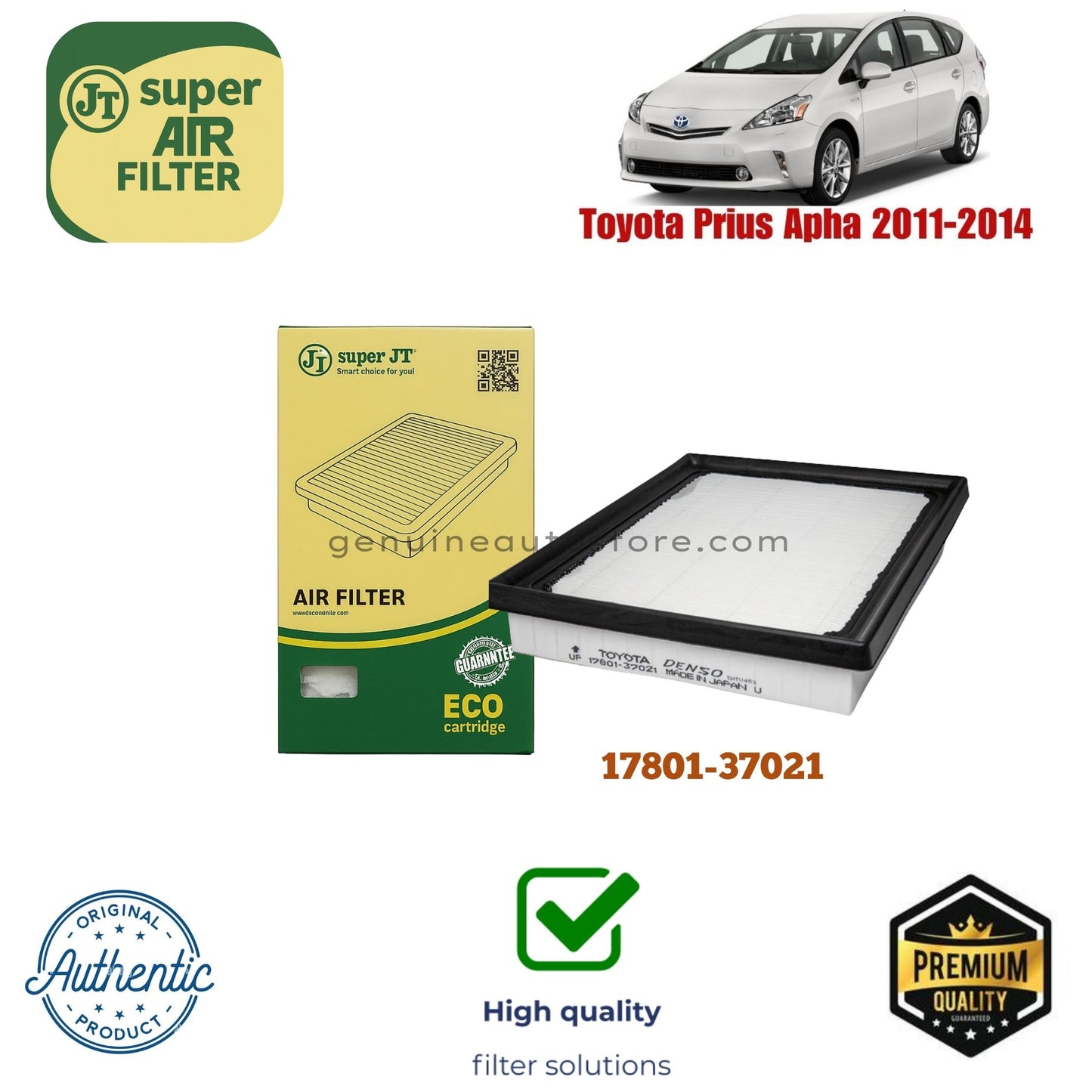 Toyota Prius Apha 2011-2014 Air Filter Super JT 17801-37021 in Pakistan