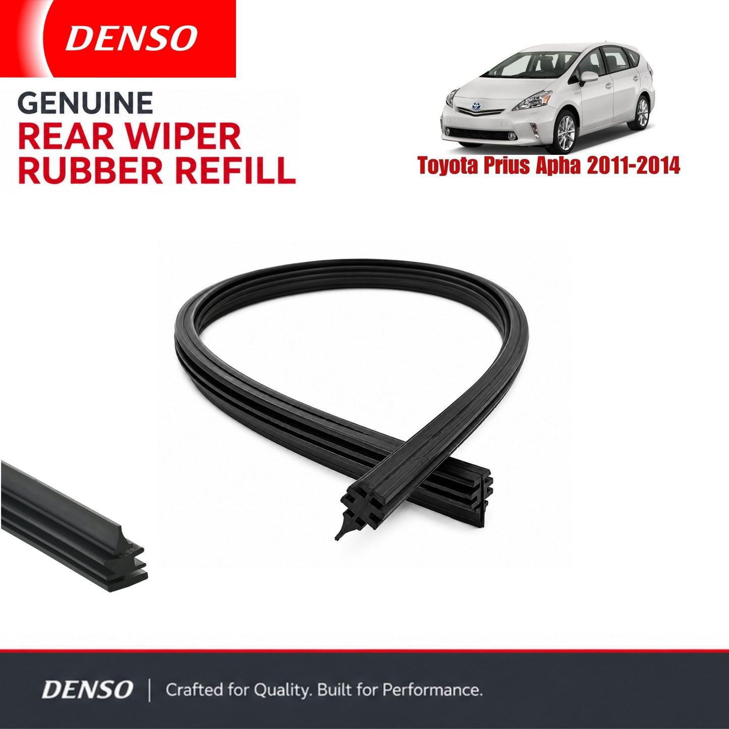 Denso Genuine rear wiper rubber for Toyota Prius Apha 2011-2014