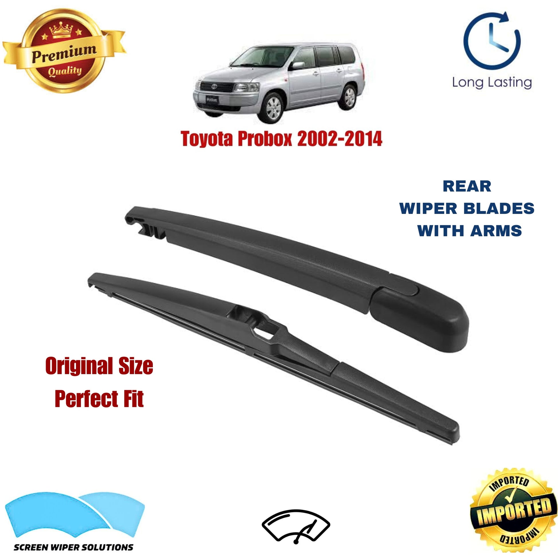 Toyota Probox 2002-2014 Rear Wiper Blade with Arm in Pakistan