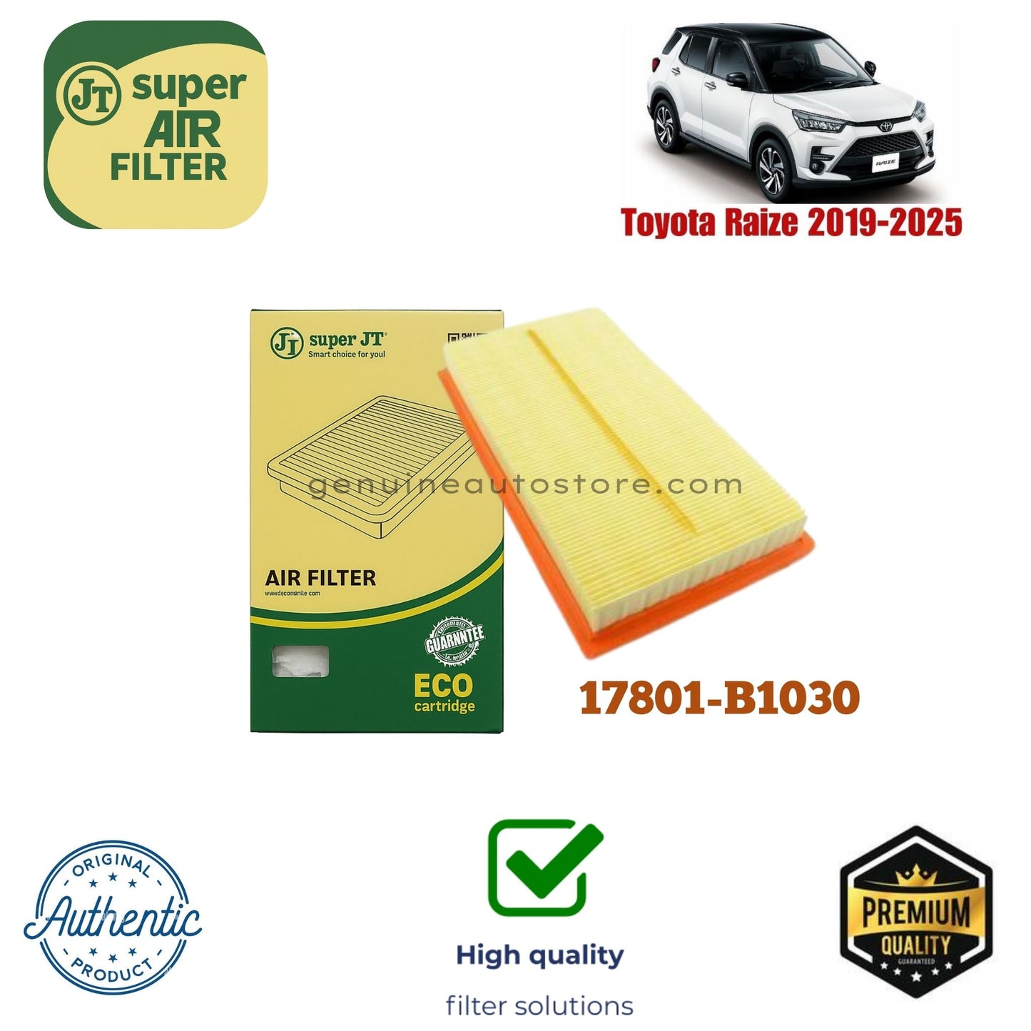 Toyota Raize 2019-2025 Air Filter Super JT 17801-B1030 in Pakistan