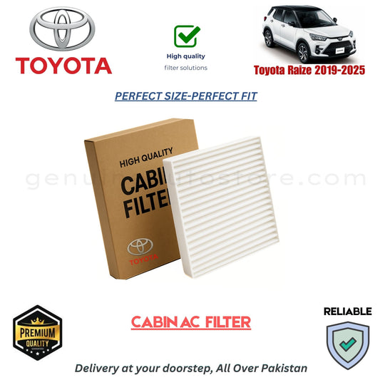 Toyota Raize 2019-2025 CABIN AC FILTER in Pakistan. 100% Genuine, Reliable, Best Price, Cash on Delivery Available 