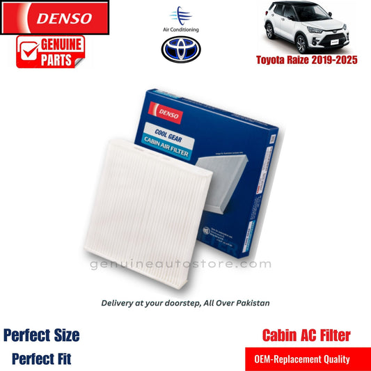 Toyota Raize 2019-2025 Denso Genuine Cabin Ac Filter in Pakistan. 100% Genuine, Reliable, Best Price, Cash on Delivery Available   