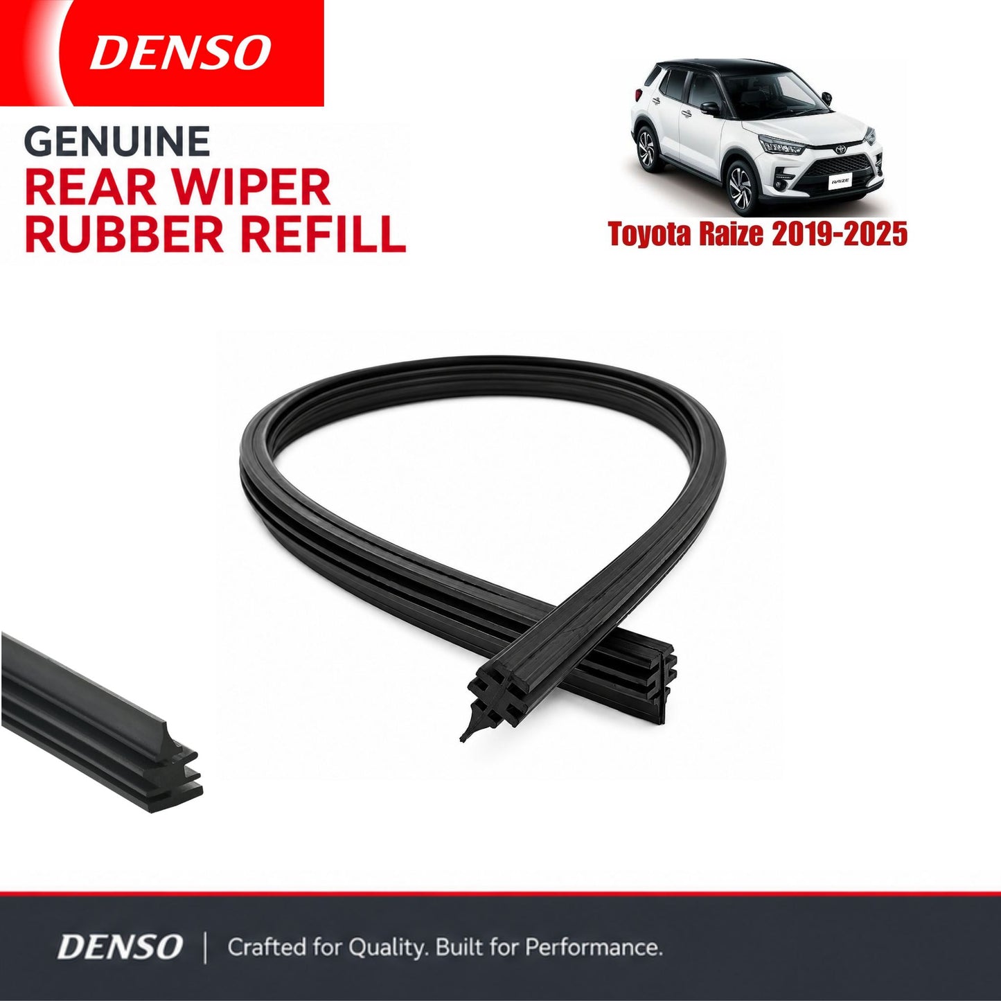 Denso Genuine rear wiper rubber for Toyota Raize 2019-2025