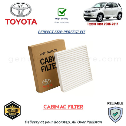 Toyota Rush 2005-2017 CABIN AC FILTER in Pakistan. 100% Genuine, Reliable, Best Price, Cash on Delivery Available 