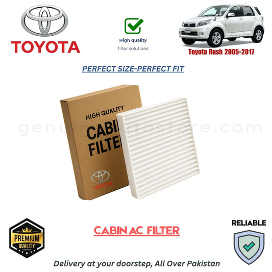 Toyota Rush 2005-2017 CABIN AC FILTER in Pakistan. 100% Genuine, Reliable, Best Price, Cash on Delivery Available 