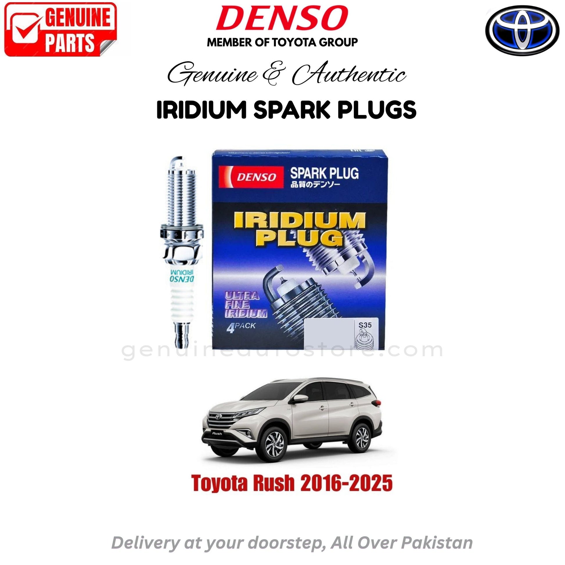 Toyota Rush 2016-2025 Denso Iridium Spark Plug in Pakistan, 100% Genuine, Reliable, Best Price, Cash on Delivery Available   