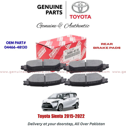 Toyota Sienta 2015-2022 Genuine Rear Brake Pads 04466-48130 Pakistan