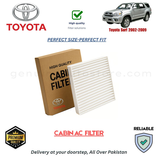 Toyota Surf 2002-2009 CABIN AC FILTER in Pakistan. 100% Genuine, Reliable, Best Price, Cash on Delivery Available 