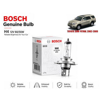 Toyota Surf Petrol 2002-2009 Headlight Bulb Bosch in Pakistan 