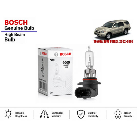 Toyota Surf Petrol 2002-2009 High Beam Headlight Bulb Bosch in Pakistan