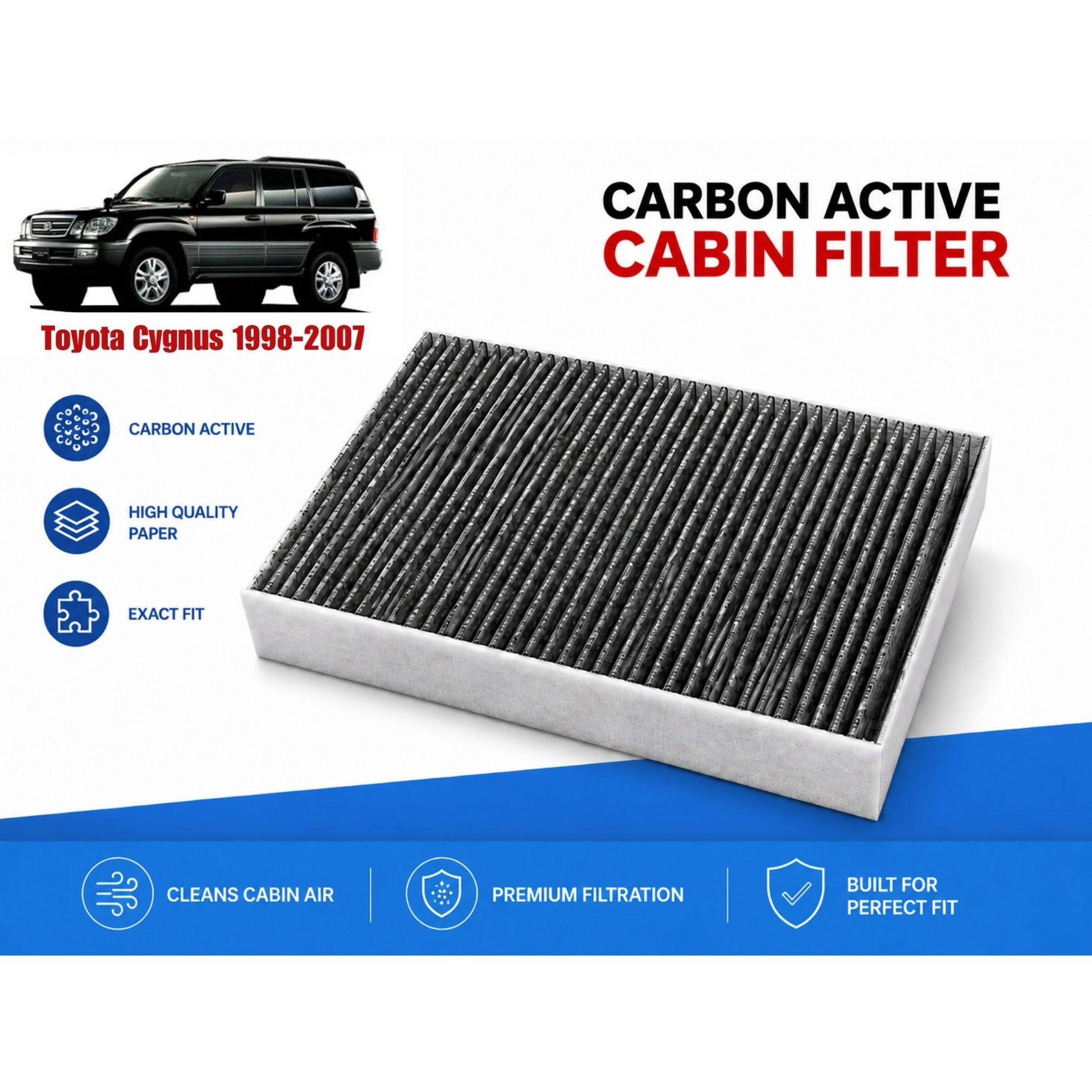 Toyota Sygnus 1998-2007 Cabin Filter Carbon Active  in Pakistan