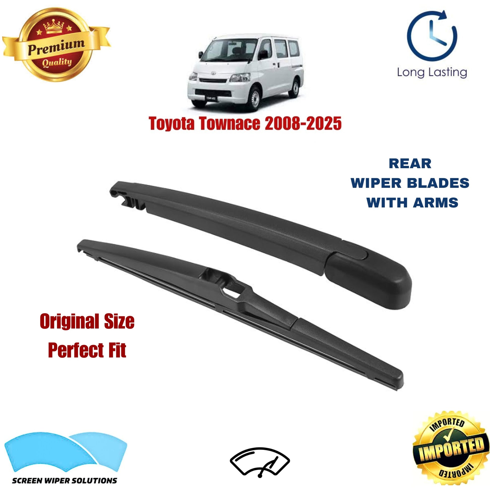 Toyota Townace 2008-2025 Rear Wiper Blade with Arm in Pakistan