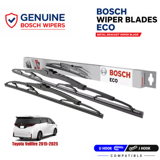 Bosch Genuine metal front wiper set for Toyota Vellfire 2015-2025, pair of two