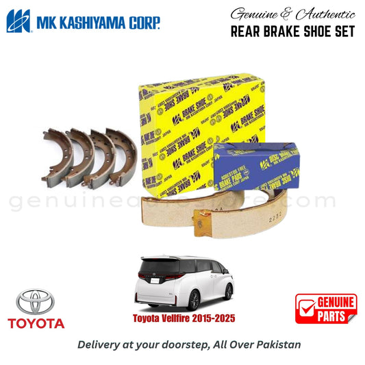 Toyota Vellfire 2015-2025 MK JAPAN REAR BRAKE SHOE SET in Pakistan. 100% Genuine, Reliable, Best Price, Cash on Delivery Available