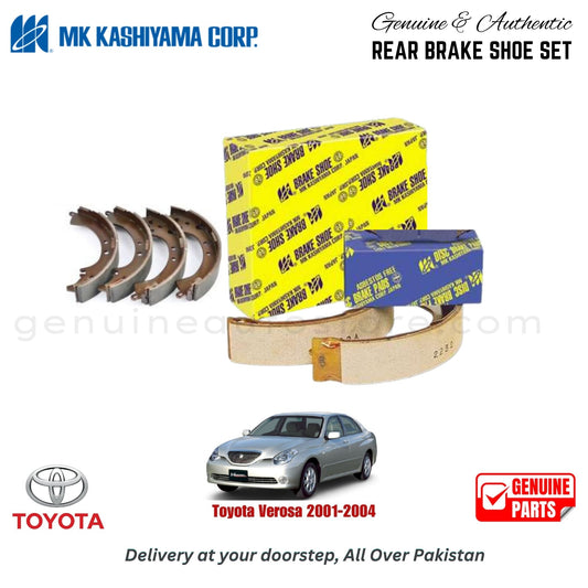 Toyota Verosa 2001-2004 MK JAPAN REAR BRAKE SHOE SET in Pakistan. 100% Genuine, Reliable, Best Price, Cash on Delivery Available