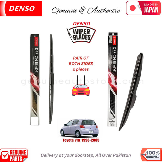 Toyota Vitz 1998-2005 DENSO JAPAN WIPER BLADE SET in Pakistan. 100% Genuine, Original, Best Price, Cash on Delivery Available