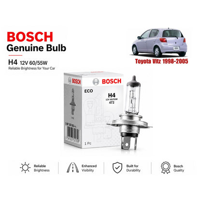 Toyota Vitz 1998-2005 Headlight Bulb Bosch in Pakistan