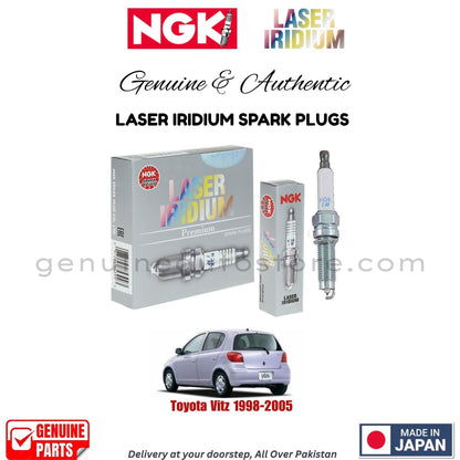 Toyota Vitz 1998-2005 NGK LASER IRIDIUM SPARK PLUGS in Pakistan. 100% Genuine, Reliable, Best Price, Cash on Delivery Available