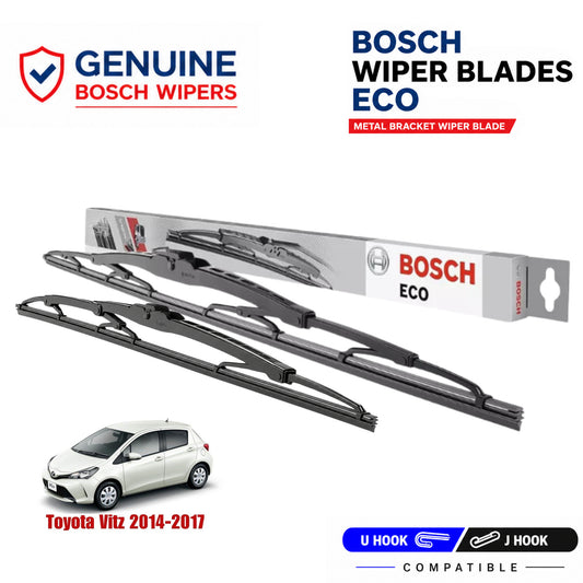 Bosch Genuine metal front wiper set for Toyota Vitz 2014-2017, pair of two