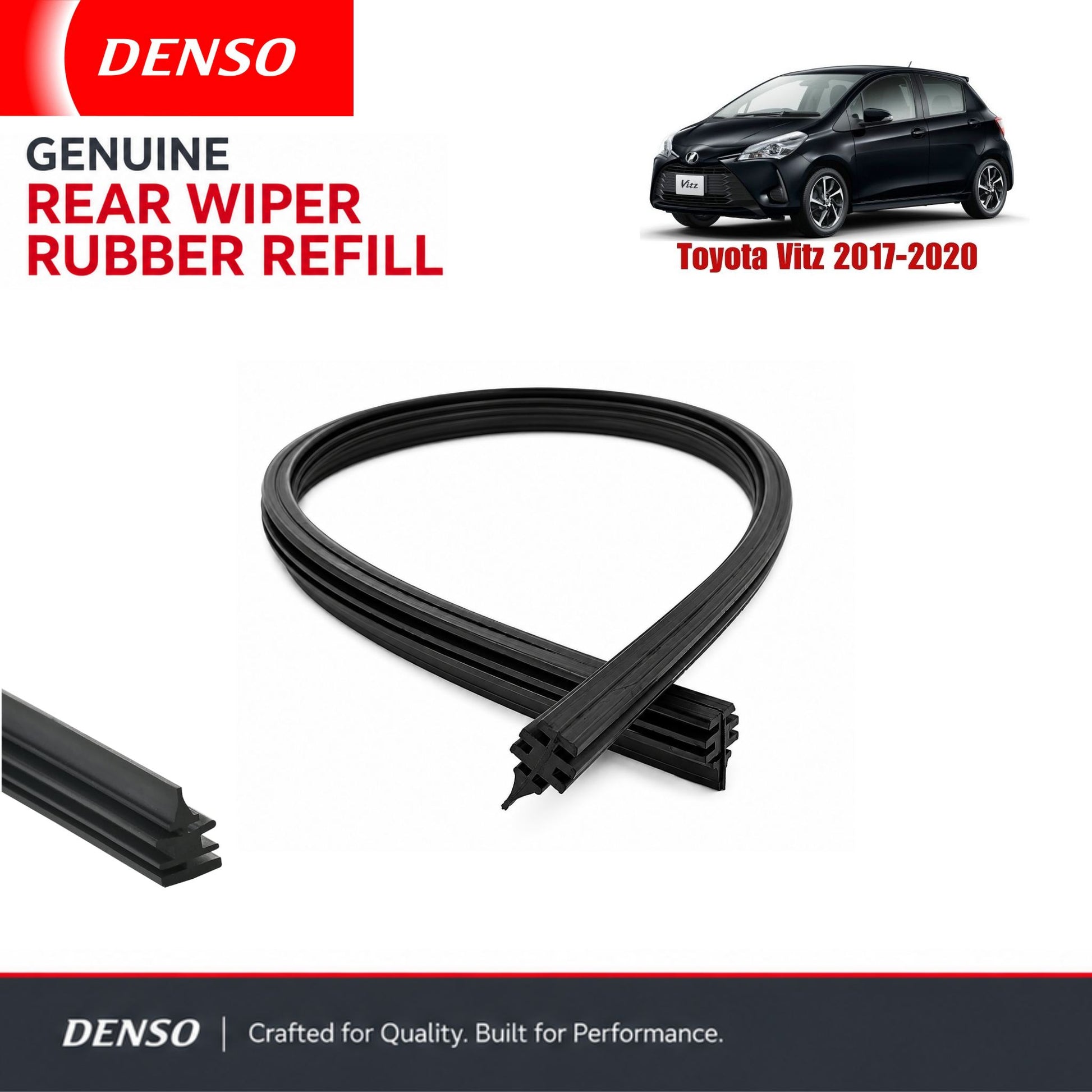 Denso Genuine rear wiper rubber for Toyota Vitz 2017-2020