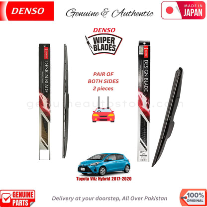 Toyota Vitz Hybrid 2017-2020 DENSO JAPAN WIPER BLADE SET in Pakistan. 100% Genuine, Original, Best Price, Cash on Delivery Available