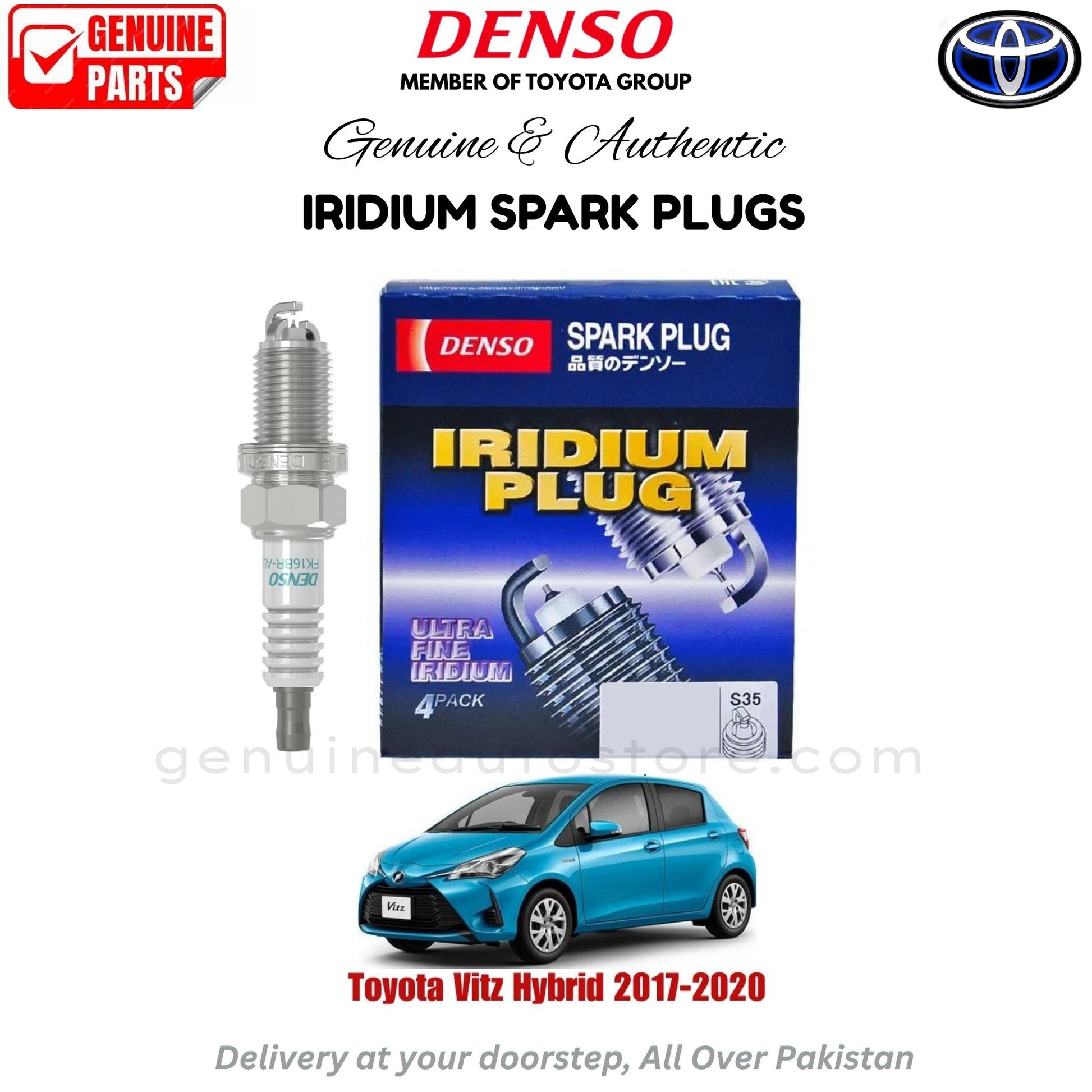 Toyota Vitz Hybrid  2017-2020  Denso Iridium Spark Plug in Pakistan, 100% Genuine, Reliable, Best Price, Cash on Delivery Available