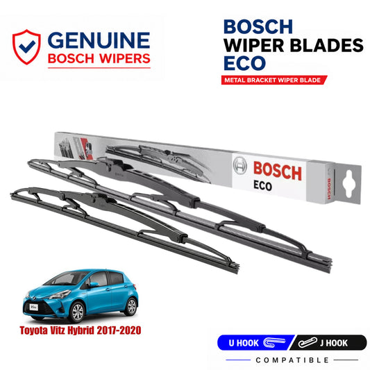 Bosch Genuine metal front wiper set for Toyota Vitz Hybrid 2017-2020, pair of two