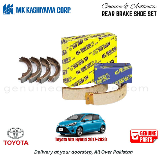 Toyota Vitz Hybrid 2017-2020 MK JAPAN REAR BRAKE SHOE SET in Pakistan. 100% Genuine, Reliable, Best Price, Cash on Delivery Available